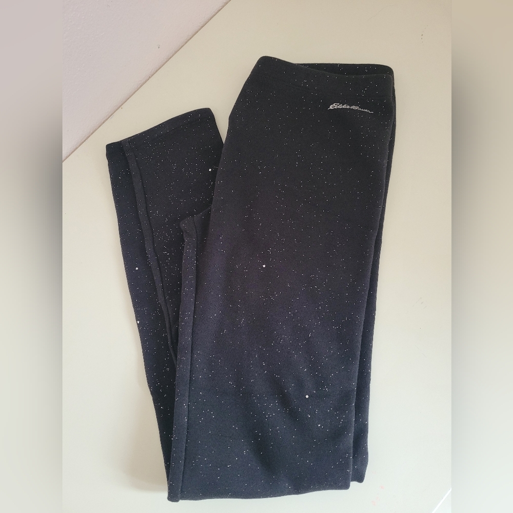 Girls XL Leggings, Eddie Bauer Black W/sparkles